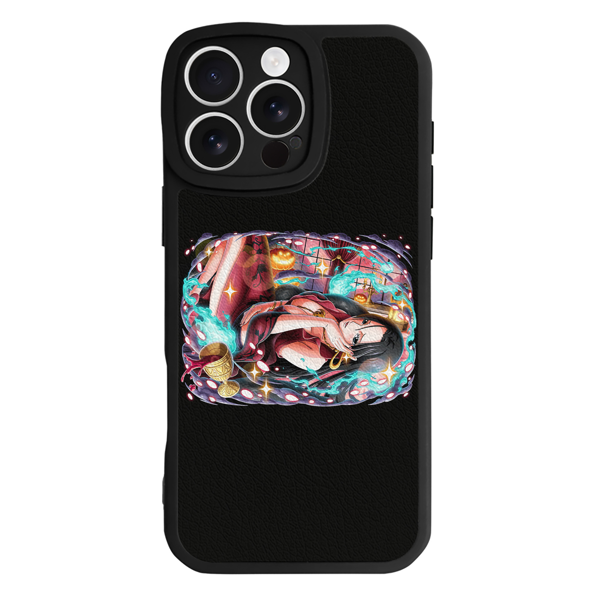 （画像用） ワンピース ボア・ハンコック ONE PIECE Boa·Hancock 【iPhone 16シリーズ対応】シリコンスマホケース（レザー調） 材質：シリコン